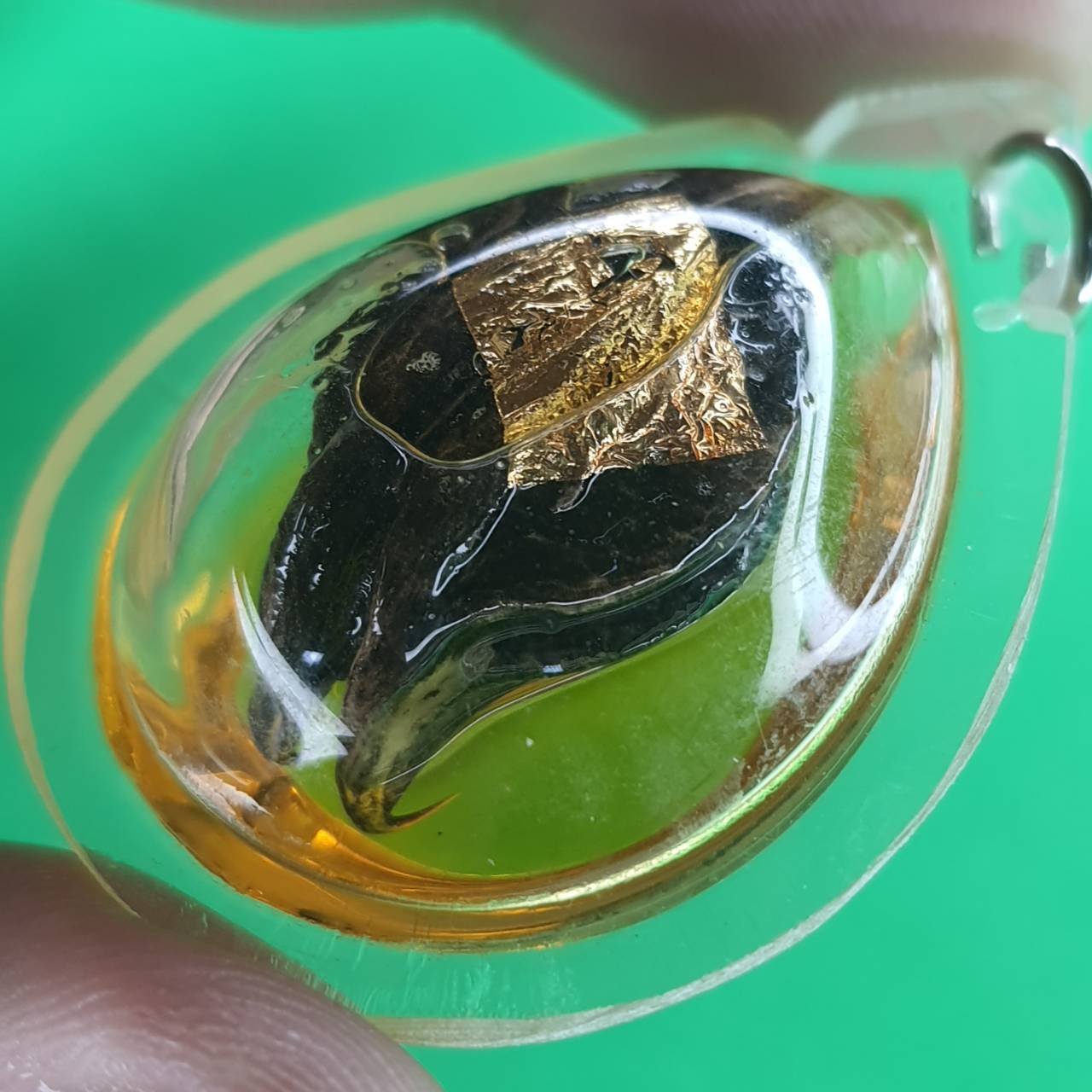 ของป้องกัน เล็บครุฑ สีดำ แบบอัดกรอบ ใส่น้ำมันมัน เล็บครุฑ พญาเล็บครุฑ์ ของแท้ พญาเล็บครุฑ