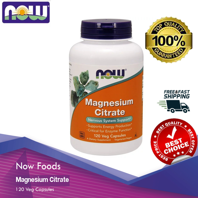 Now Foods, Magnesium Citrate, 120 Veg Capsules