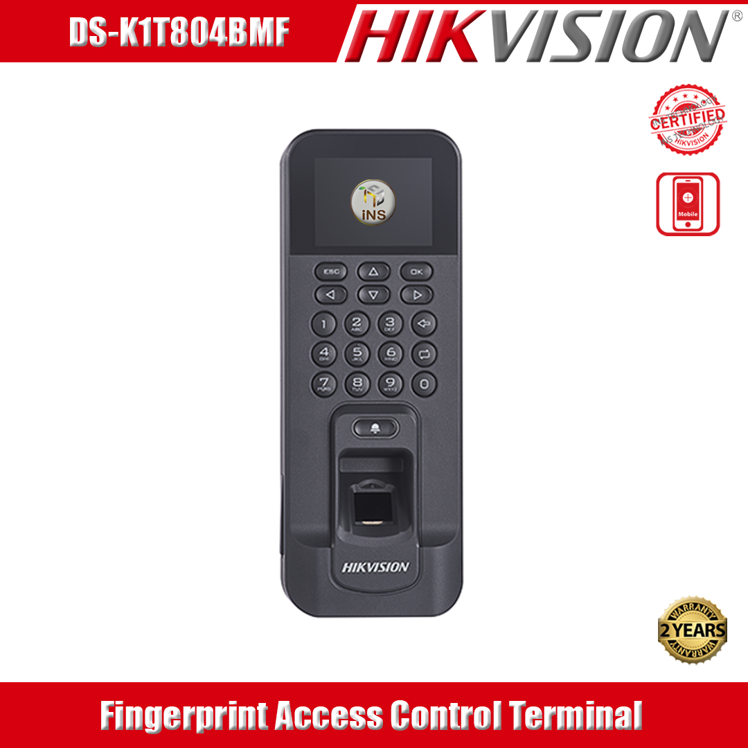 Hikvision Fingerprint Access Terminal เครื่องสแกนลายนิ้วมือ รุ่น DS-K1T804BMF