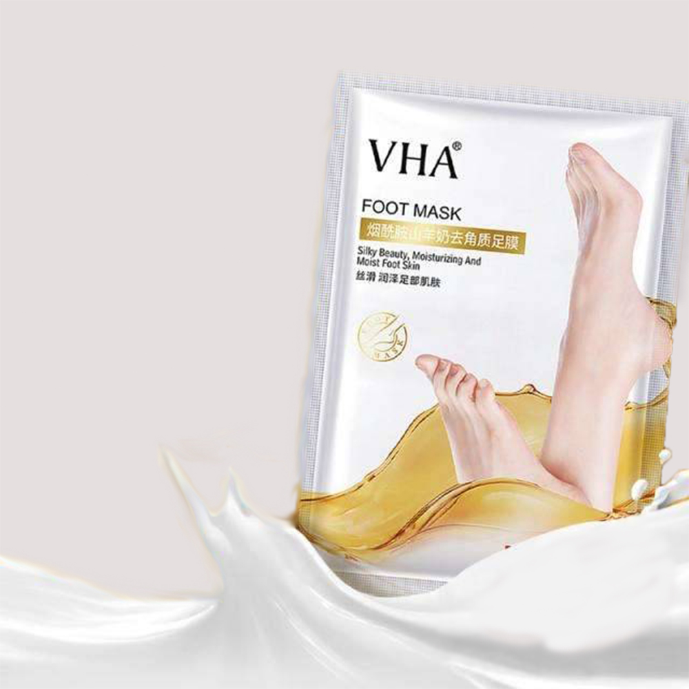 ชุดถุงเท้าสปาอบเท้า Foot Care 1 ซองบรรจุ1คู่เพื่อปรับสภาพผิวที่เนียนนุ่ม สินค้าพร้อมส่ง