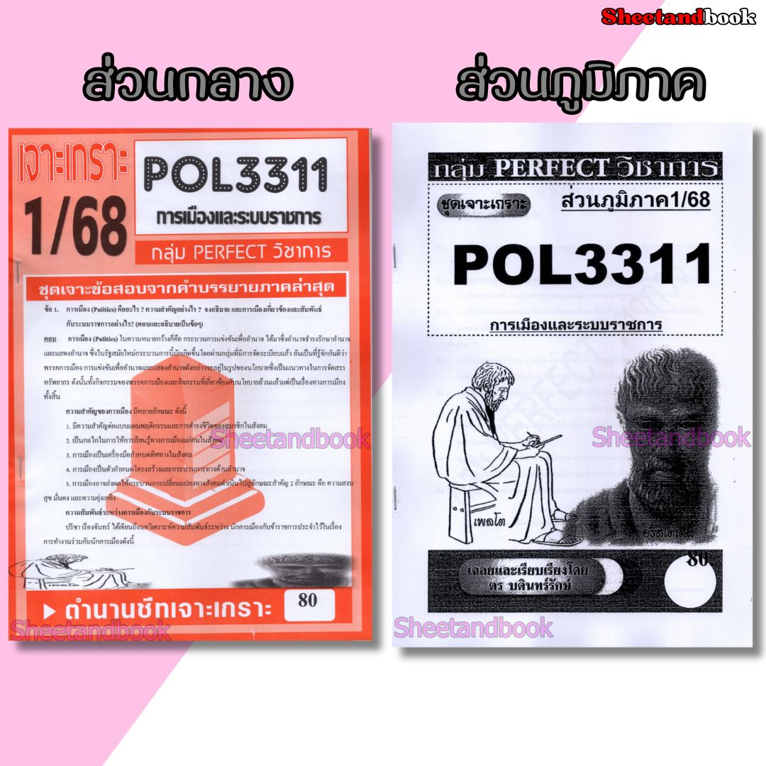 ชีทราม POL3311 (PA312) การเมืองและระบบราชการ (ข้อสอบอัตนัย) PERFECT