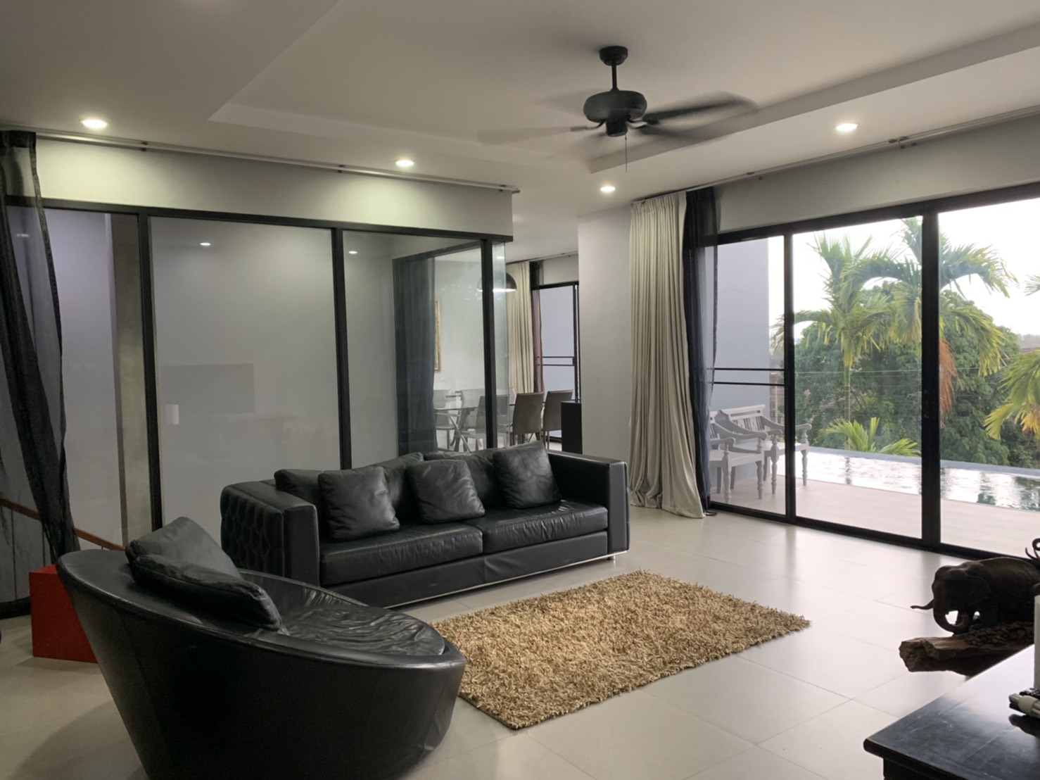 For Rent : Chalong, Private Pool Villa, Modren Style, 4 Bedrooms, Mountain view.