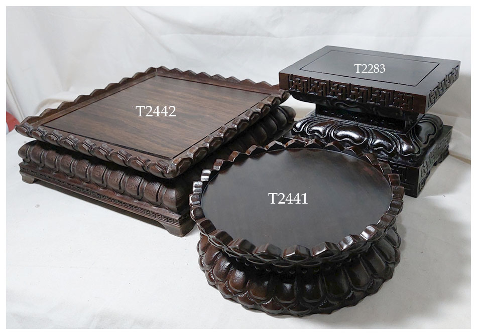 กี๋ ฐานบัว ฐานพระ สไตล์จีน สี่เหลี่ยมจัตุรัส ท๊อป19cm