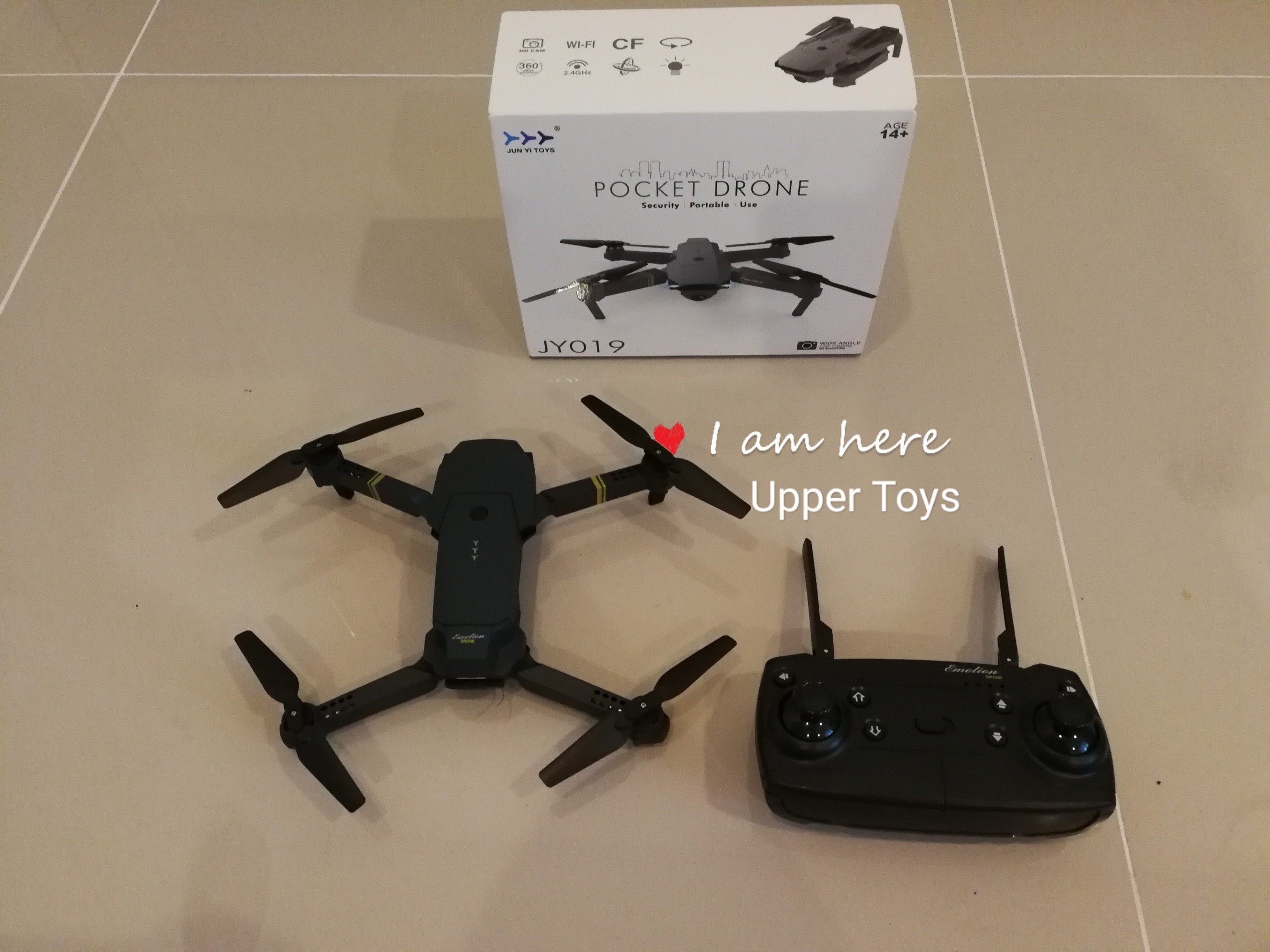 โดรนพับขา JY019 2.4G RC Folding Drone with Wifi FPV 720P Camera