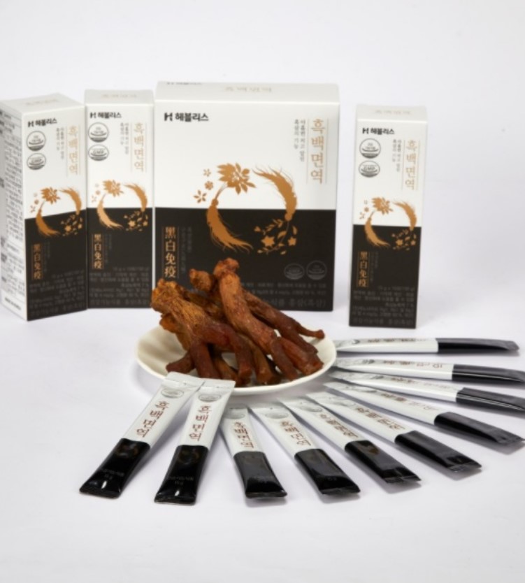 Heblis Black & White Immunity เครื่องดื่มโสมบำรุงร่างกาย