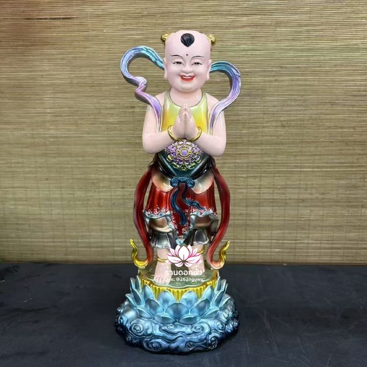 กิมท้ง-เง็กนึ่ง, เซียนจ๋าย-หยกลื้อ ลูกศิษย์พระโพธิสัตว์กวนอิม งานเรซิ่น ขนาด 12/16 นิ้ว