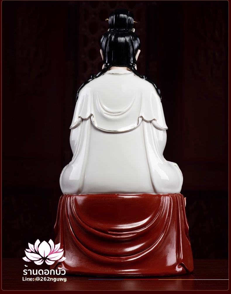 พระพุทธเจ้า (พระยูไล) พระโพธิสัตว์กวนอิม (กวนอิมผ่อสัก) พระมหาสถามปราปต์โพธิสัตว์ (ไต่ซีจี่ผ่อสัก) ขนาด 18 นิ้ว