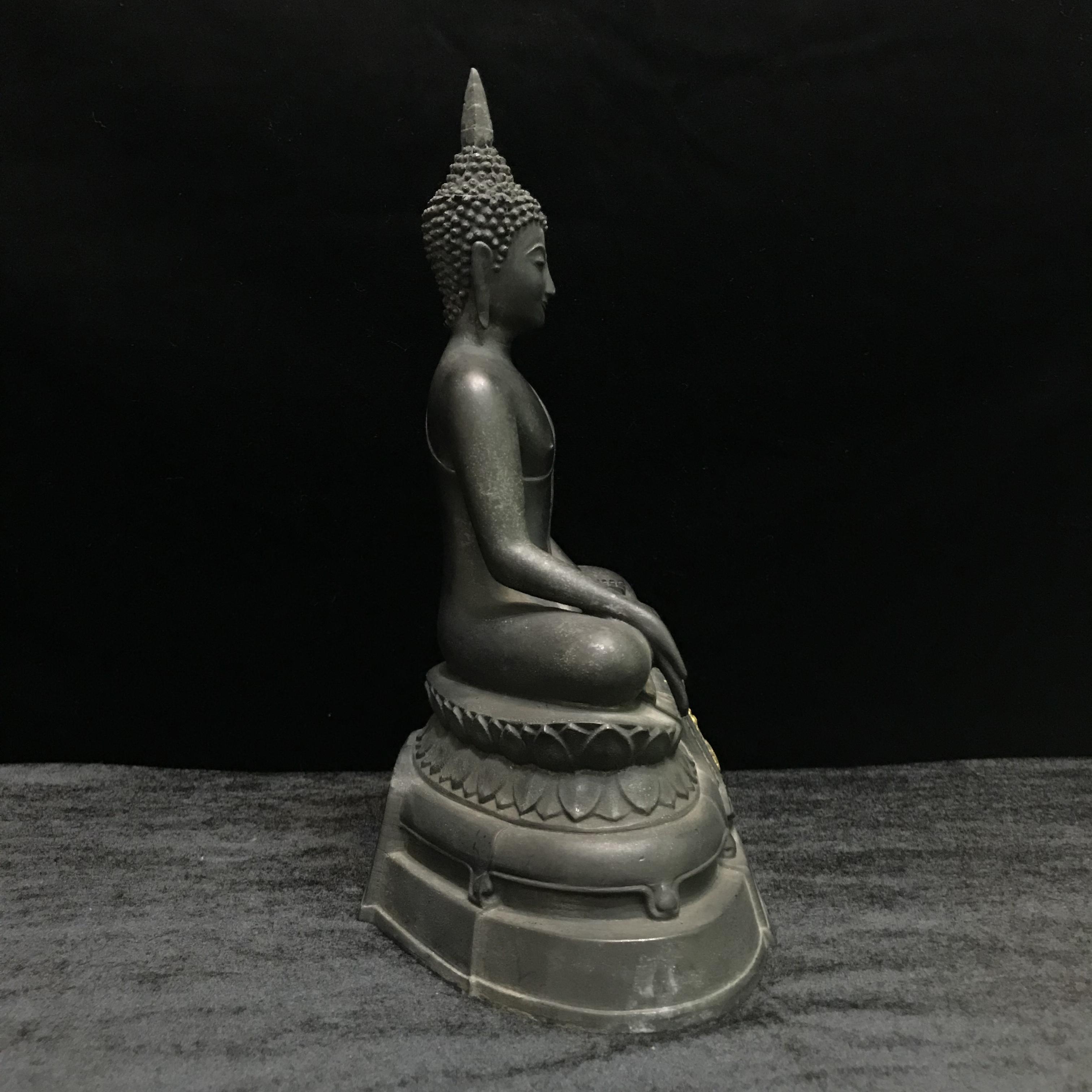 พระพุทธรูปบูชา ภปร วัดบวรนิเวศวิหาร ปี2508 บล็อกหนังไก่ หน้าตัก5นิ้ว(ที่สุดของพระบูชา ภปร วัดบวร)