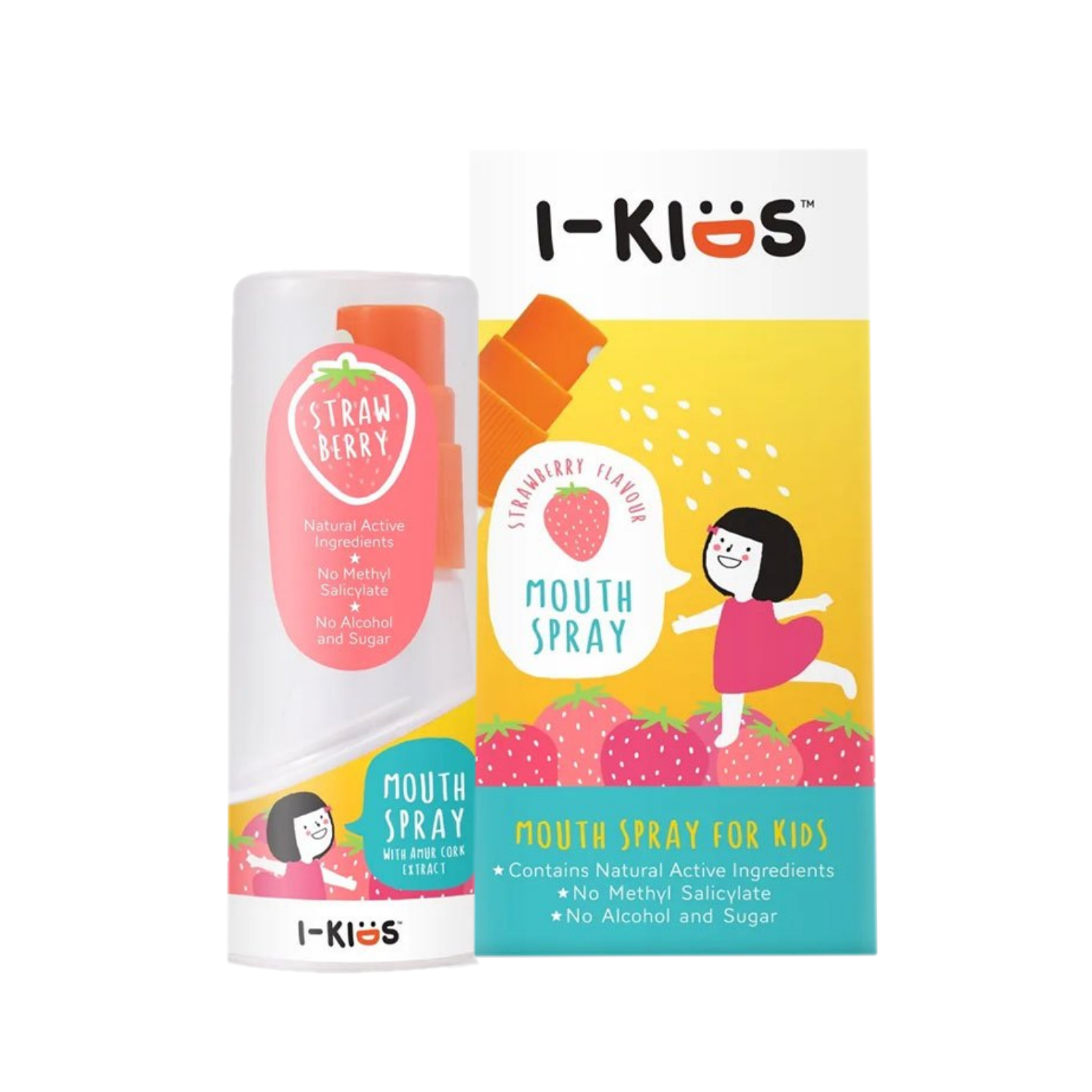 I-Kids mouth spray strawberry flavour 15ml.