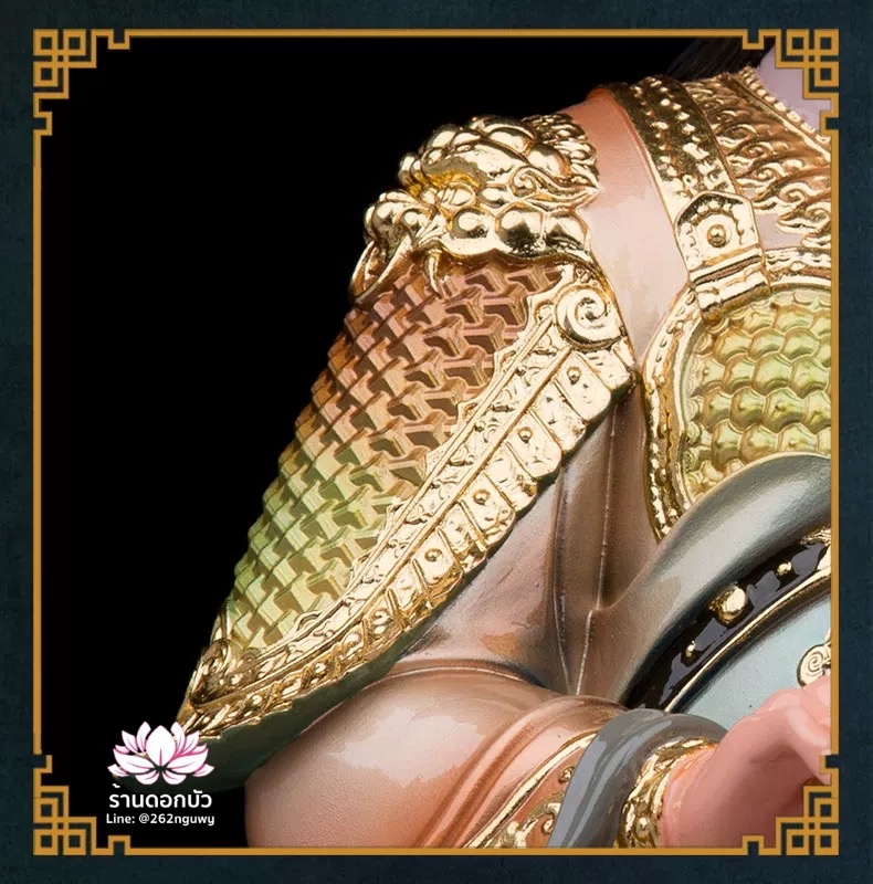 เฮี่ยนเที้ยนซ่งเต่ ตั่วเหล่าเอี๊ย หรือเจ้าพ่อเสือ ปางประทับนั่งเหยียบงูและเต่า ขนาด 12/16/19 นิ้ว