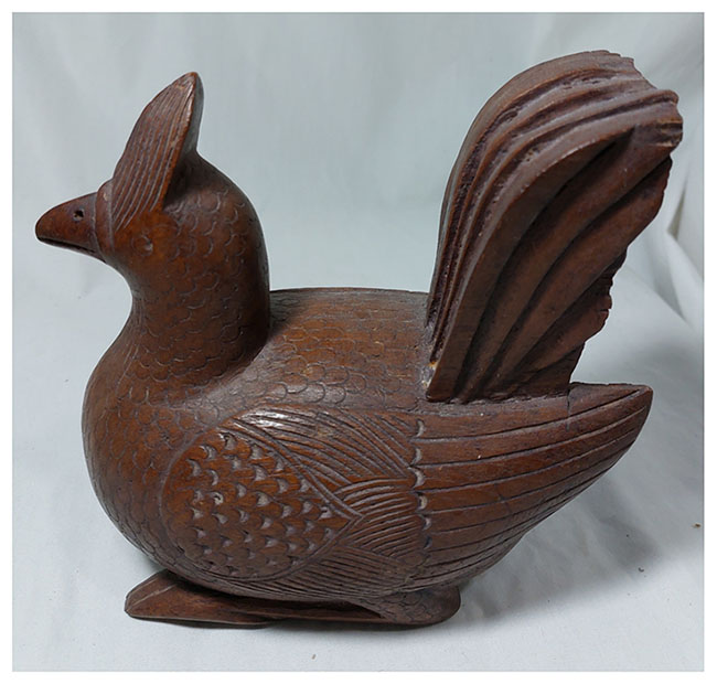 นกไม้สัก นกตลับ(มีช่องลับใต้ท้อง)งานเก่า