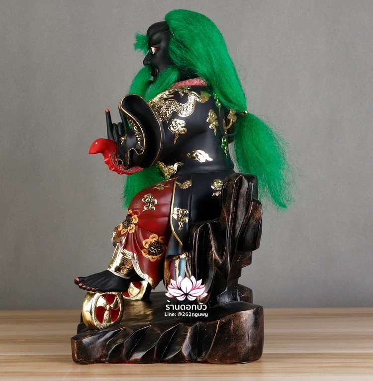 หวดจูเซ่งกุ๊น 3 พี่น้อง ฮวบจู่กง หรือ เตียวกงเสงกุ้น เชี่ยวกงเสงกุน (เขียว) และอั่งกงเสงกุ้น (แดง) ขนาด 19 นิ้ว