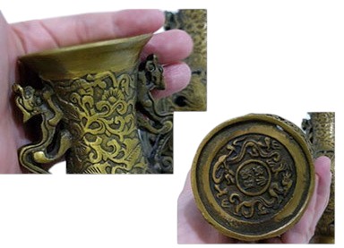 (คู่)แจกันลายหงส์มังกร แบบกลม-P430-