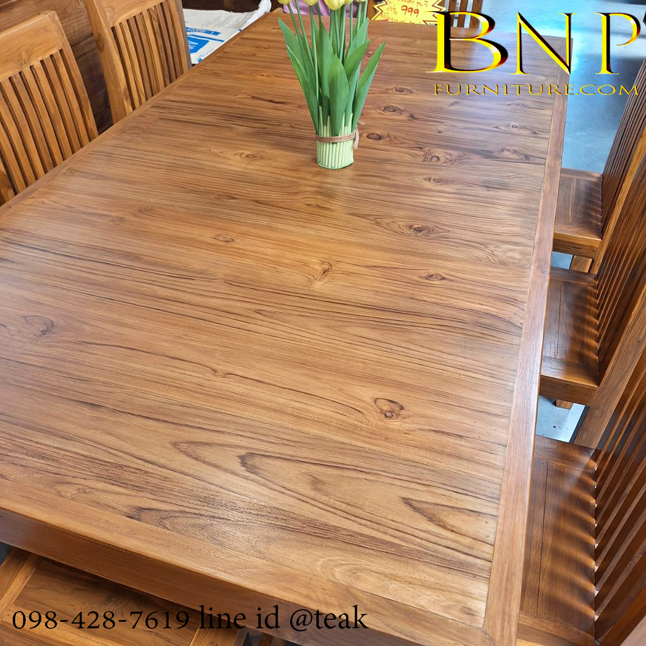 โต๊ะทานข้าว 8 ที่นั่ง รุ่น สุดประหยัด