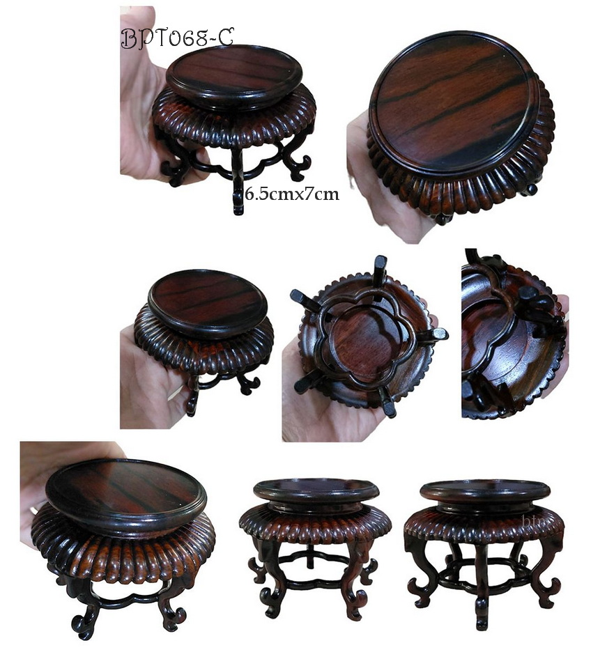 กี๋หรือฐานไม้สไตล์จีนเล็กๆ-BPT068-