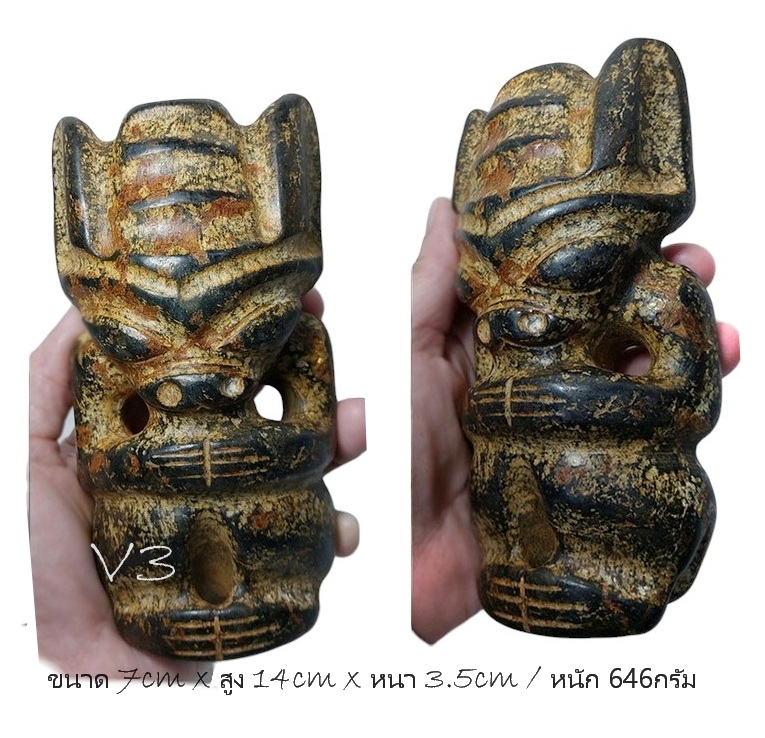 รูปปั้นหิน เทวรูปหิน หินรูปเอเลี่ยนต่างๆ (หินแม่เหล็กดูดติด)