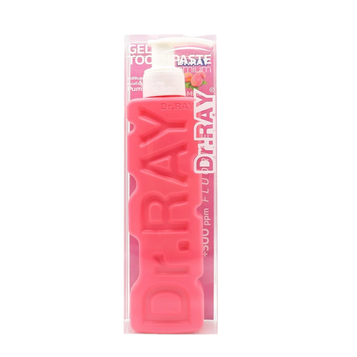 T6 Dr.Ray Peach-Mint toothpaste 150g. ( หลอดสีชมพู )