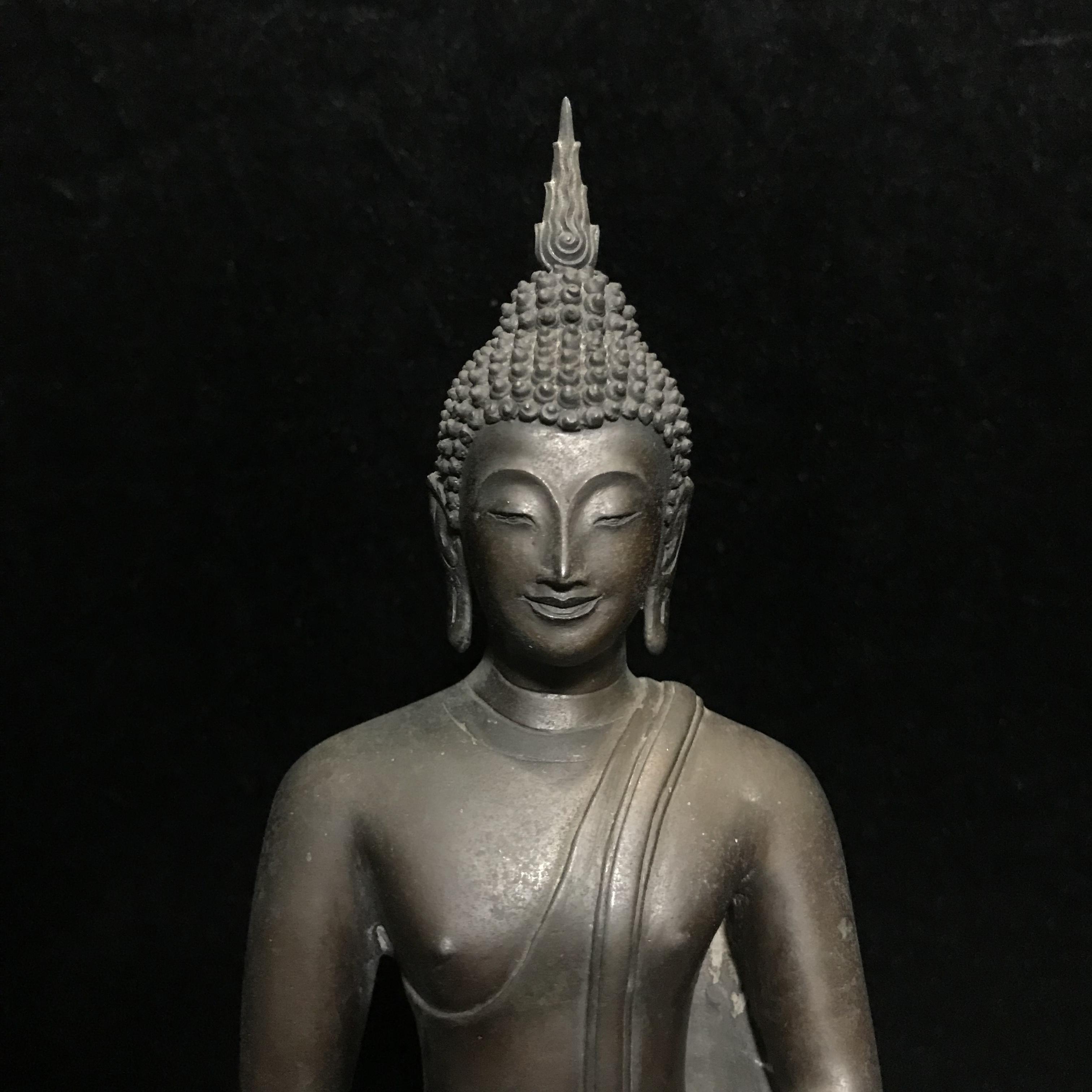 พระพุทธรูปบูชา ภปร. วัดบวรนิเวศวิหาร ปี2508 บล็อกดินไทย หน้าตัก5นิ้ว(ที่สุดของพระบูชา ภปร วัดบวร)