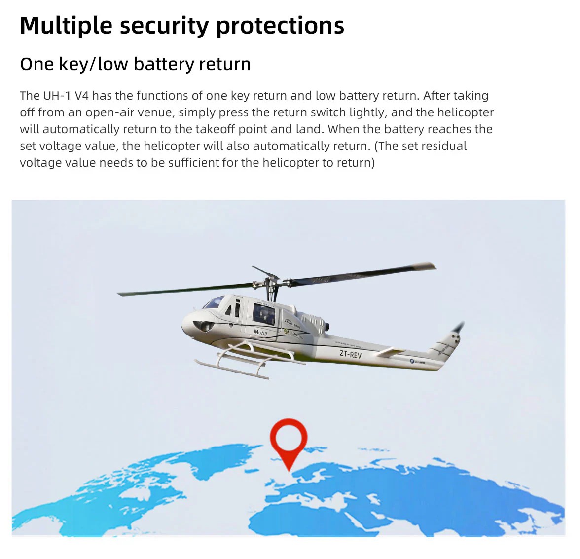 UH-1 V4 Huey GPS 6CH Brushless RTF (Upgrade Version)