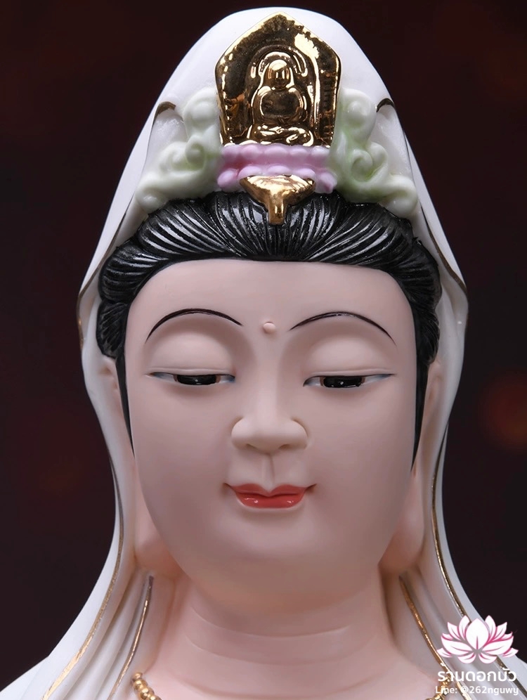พระโพธิสัตว์กวนอิมแห่งเขาผู่ถัว พระแม่กวนอิมแห่งทะเลใต้ หนานไห่กวนอิม ขนาด 16 นิ้ว