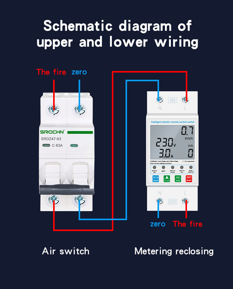 Smart Breaker สมาร์ทเบรกเกอร์ Wifi อุปกรณ์ป้องกันแรงดันไฟฟ้า กันไฟตก ไฟเกิน ไฟรั่ว Leakage Protector เชื่อมต่อผ่านแอพได้ เบรกเกอร์ sinotimer SVP-916