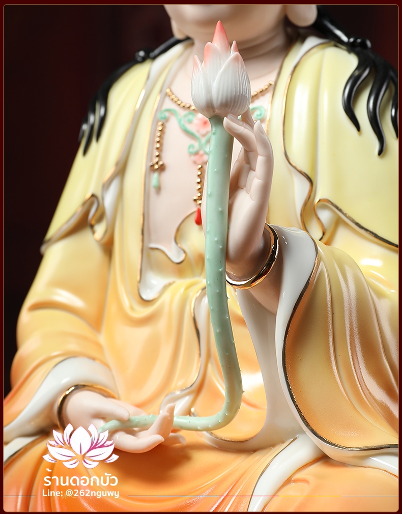 พระพุทธเจ้า (พระยูไล) พระโพธิสัตว์กวนอิม (กวนอิมผ่อสัก) พระมหาสถามปราปต์โพธิสัตว์ (ไต่ซีจี่ผ่อสัก) ขนาด 14 นิ้ว