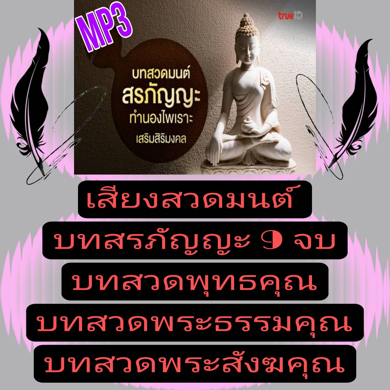 [พรเทวะ] แฟลชไดร์ฟ USb mp3 เสียงสวดมนต์ บทสรภัญญะ 9 จบ บทสวดพุทธคุณ บทสวดพระธรรมคุณ บทสวดสังฆคุณ ใช้กับเครื่องเล่น USB/mp3 ทุกชนิดหรือเปิดฟังในรถยนต์เปิดในคอมพิวเตอร์ได้ *** สามารถ โหลดใส่มือถือ ฟังได้ ** เปิดในคอมพิวเตอร์ได้ USB-MP3 คือ แฟลชไดร์ฟที่ลงเพล