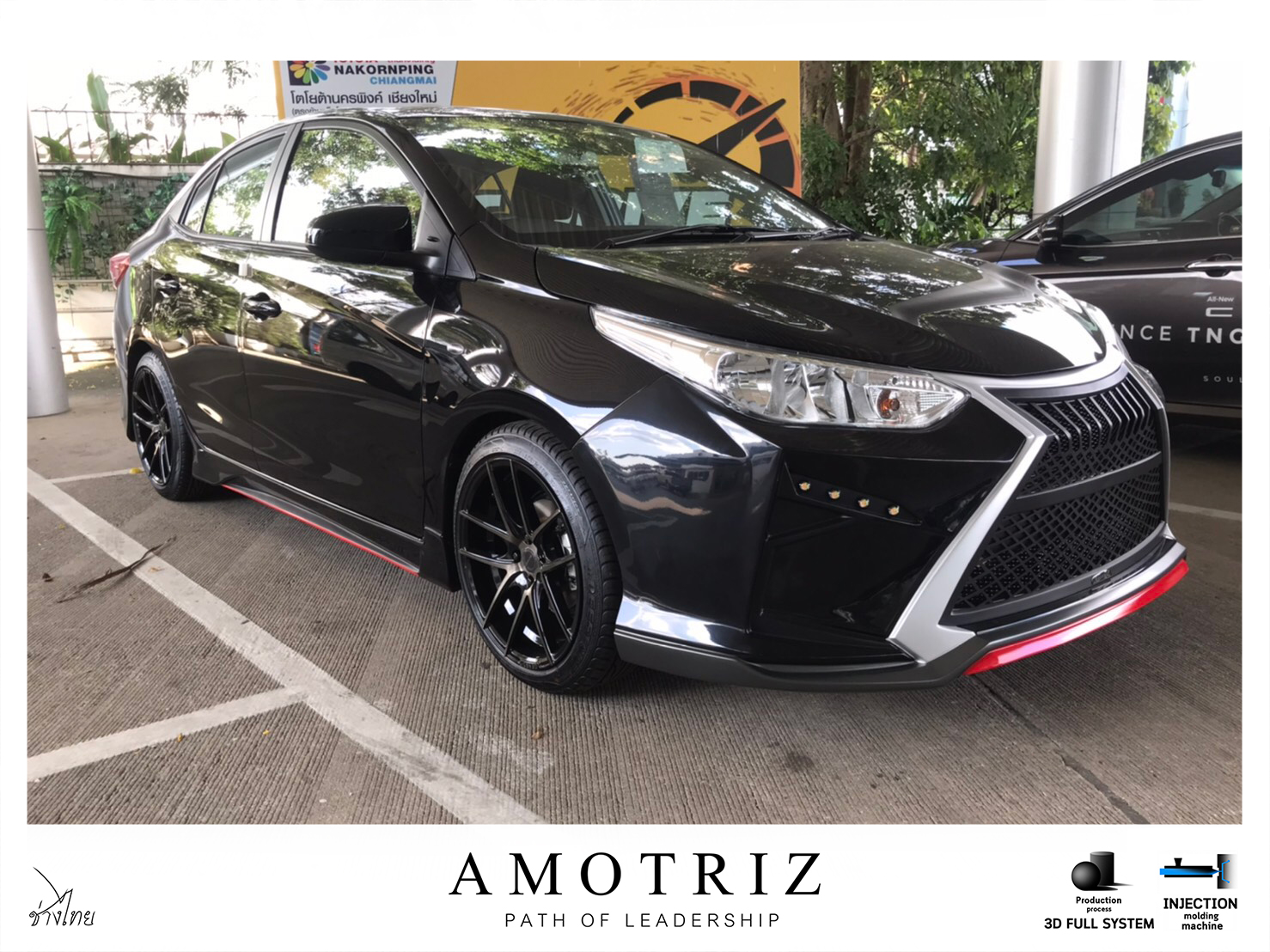 Toyota Yaris Ativ sedan & hatchback front bumper bodykits by Amotriz