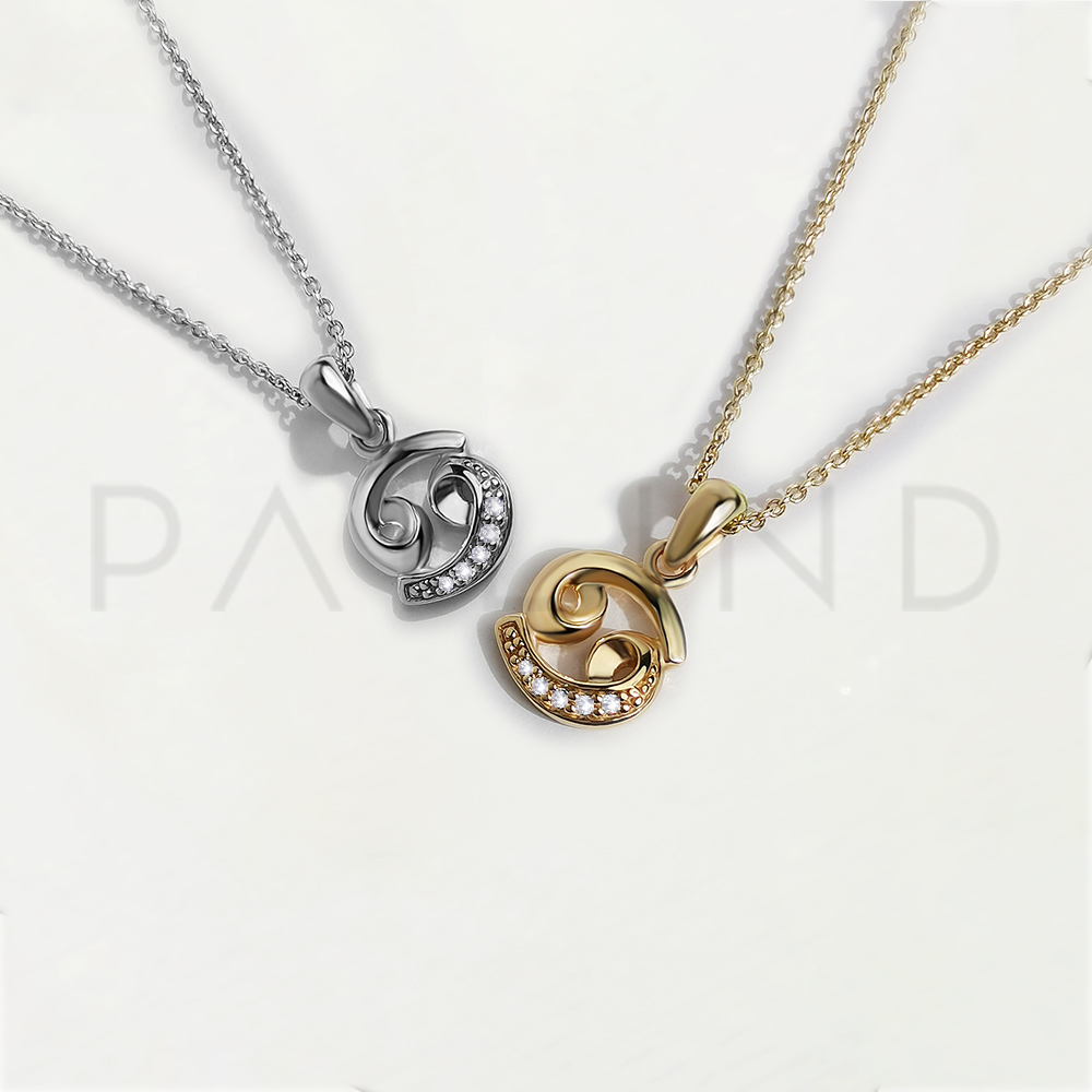 จี้เงินแท้ประดับพลอย สัญลักษณ์ Zodiac สำหรับชาวราศีกรกฎ