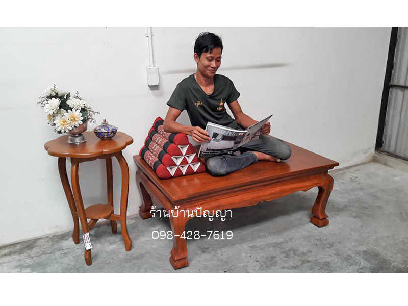 ตั่งนั่ง ขาสิงห์ 80x120x50 ซม.