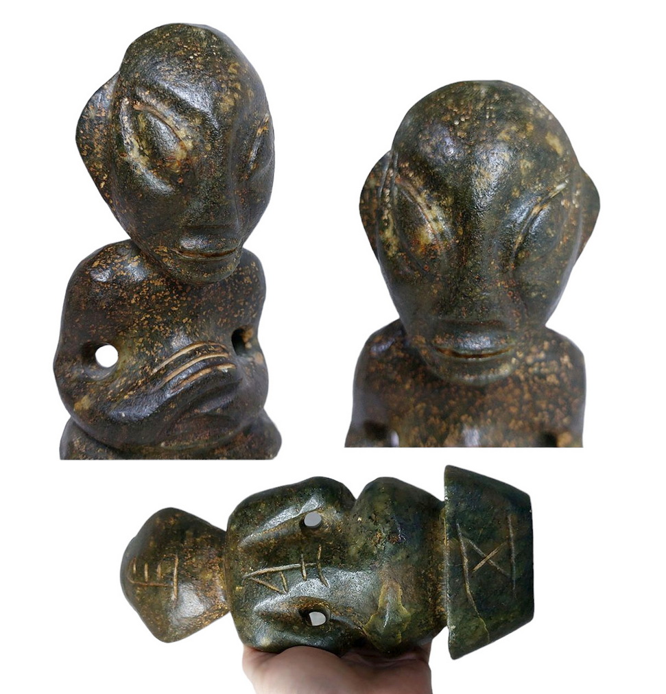 เอเลี่ยน มนุษย์ต่างดาว-รูปปั้นหิน เทวรูปหิน สูง23cm (หินแม่เหล็กดูดติด)