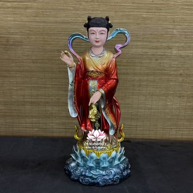 กิมท้ง-เง็กนึ่ง, เซียนจ๋าย-หยกลื้อ ลูกศิษย์พระโพธิสัตว์กวนอิม งานเรซิ่น ขนาด 12/16 นิ้ว
