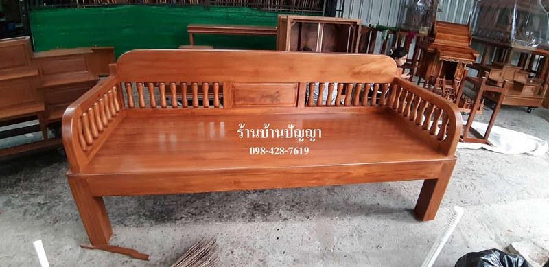 โซฟาเเหย่งโบลิ่ง ขาตรง 77x200 ซม.