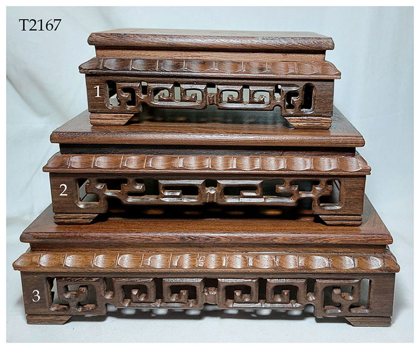 กี๋หรือฐานไม้สไตล์จีน สี่เหลี่ยมผืนผ้า มี3ขนาด หลายราคา ราคาเริ่ม