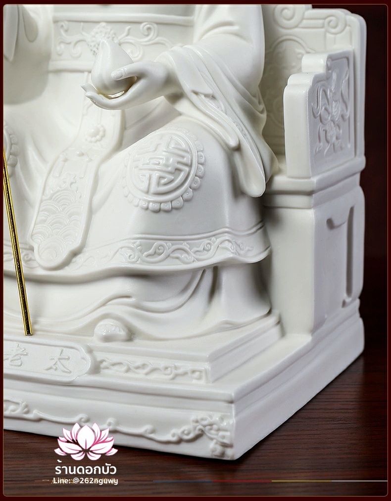 อ๋องโบ้เหนียวเหนียว กิมบ้อหงวนกุน หรือซีหวังหมู่ ปางประทับนั่งบัลลังก์ ขนาด 12 นิ้ว