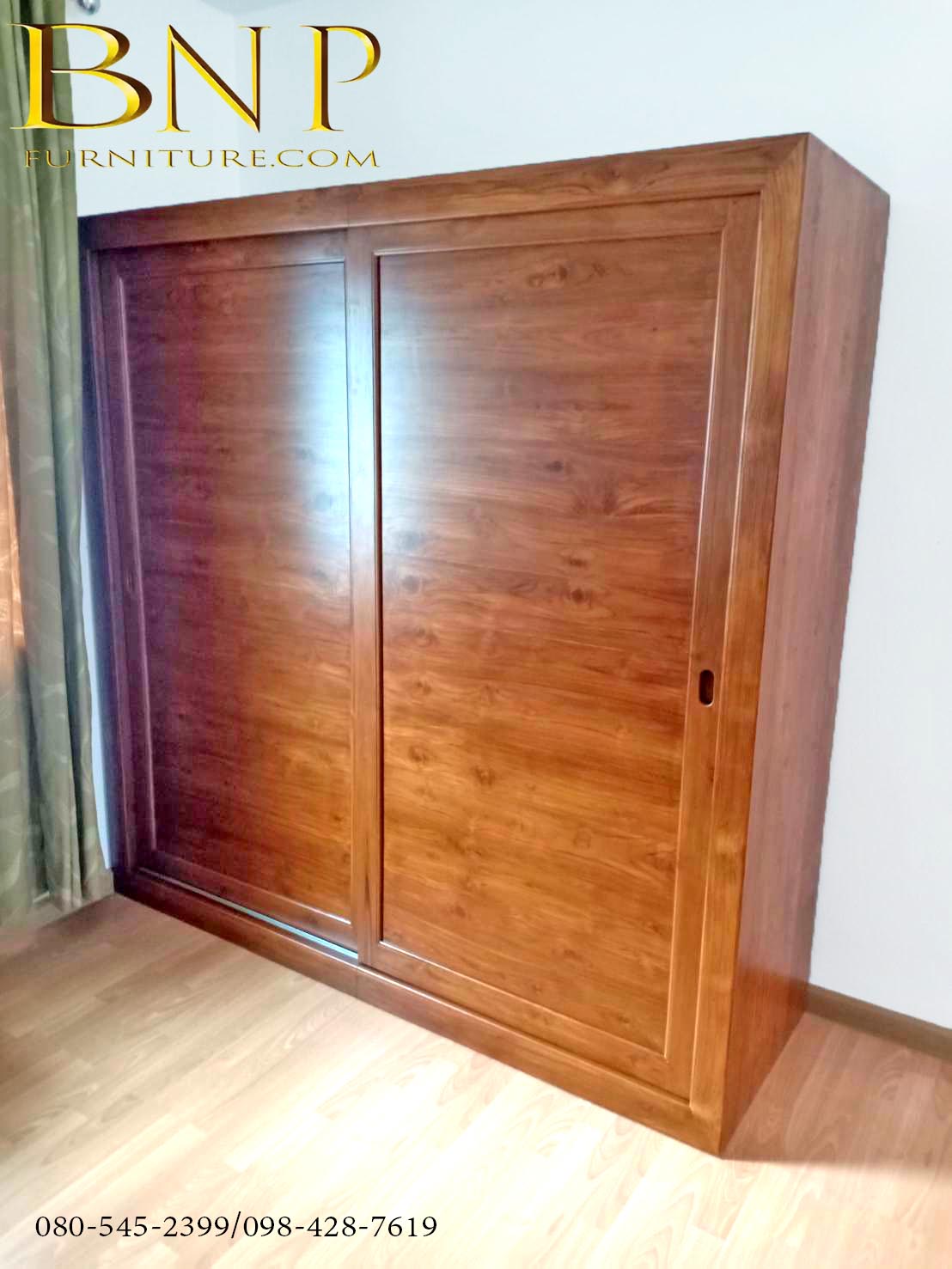 ตู้เสื้อผ้าบานเลื่อน 2 เมตร บานกรอบรูป