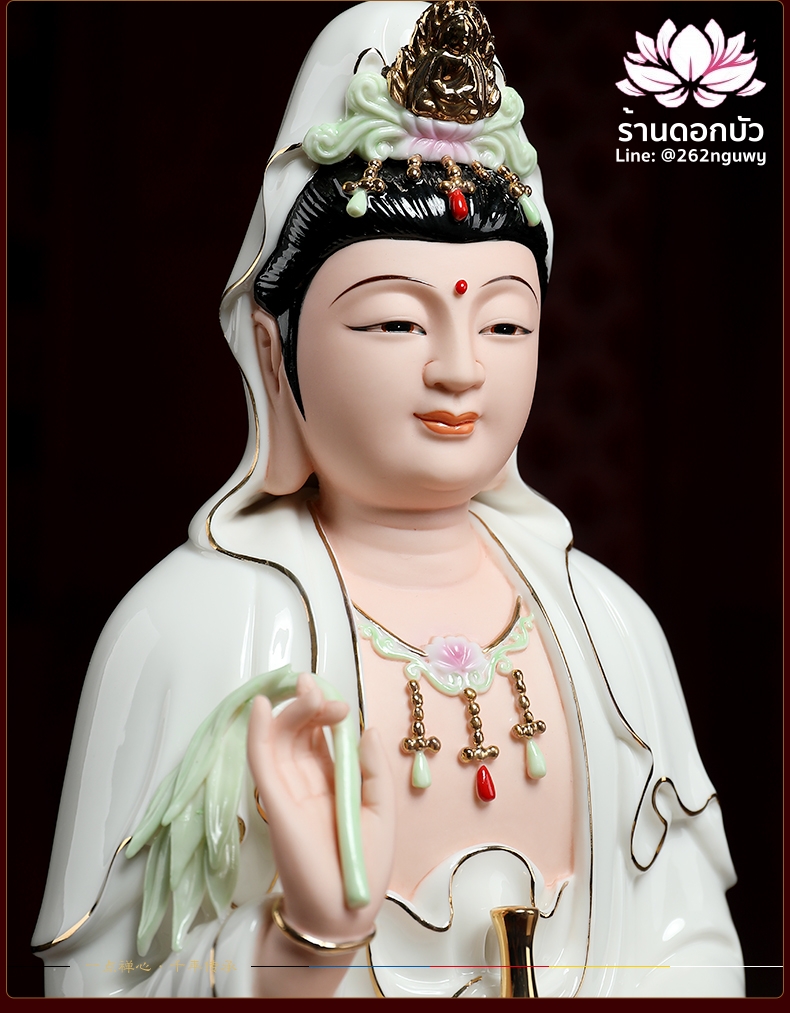 พระพุทธเจ้า (พระยูไล) พระโพธิสัตว์กวนอิม (กวนอิมผ่อสัก) พระมหาสถามปราปต์โพธิสัตว์ (ไต่ซีจี่ผ่อสัก) ขนาด 16 นิ้ว