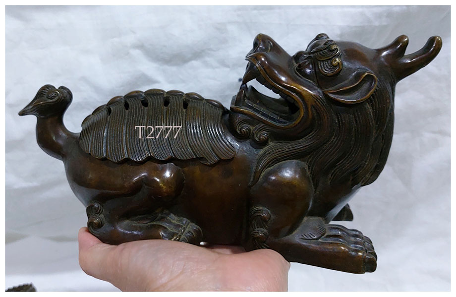 เตากำยาน เตาจุดกำยาน ทองเหลืองสไตล์จีน -มังกร