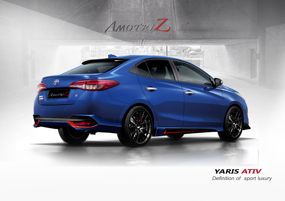 Toyota Yaris ATIV hatchback and sedan bodykits by Amotriz