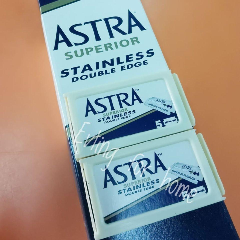 Small Evting ใบมีดโกน ยี่ห้อ ASTRA ใบมีด ใบมีดโกน มีดโกนหนวด stainless blade