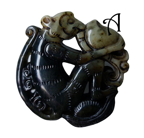 จี้หินสะสมสไตล์จีน งานเก่า -BPT021-