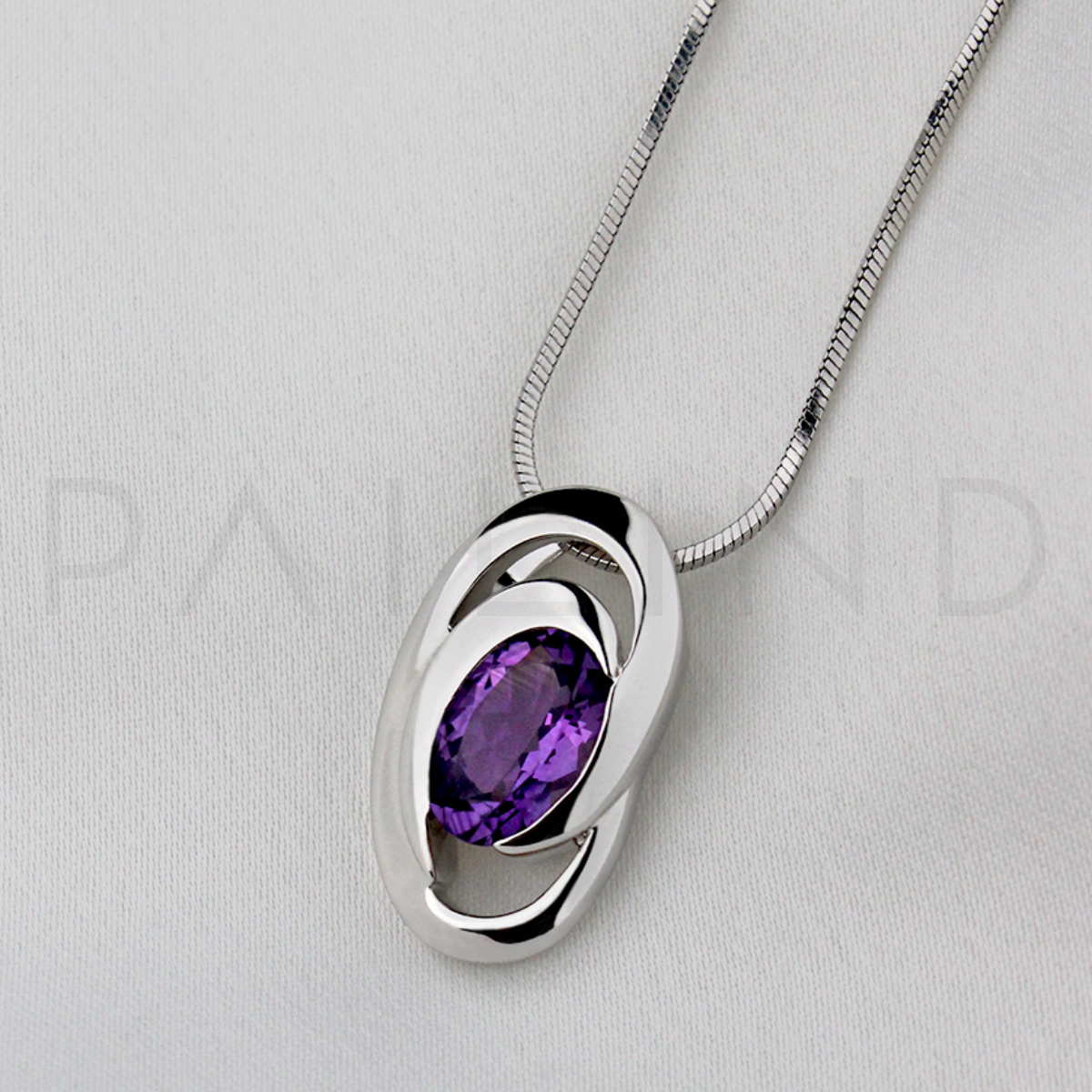 จี้เงินฝังพลอย AMETHYST