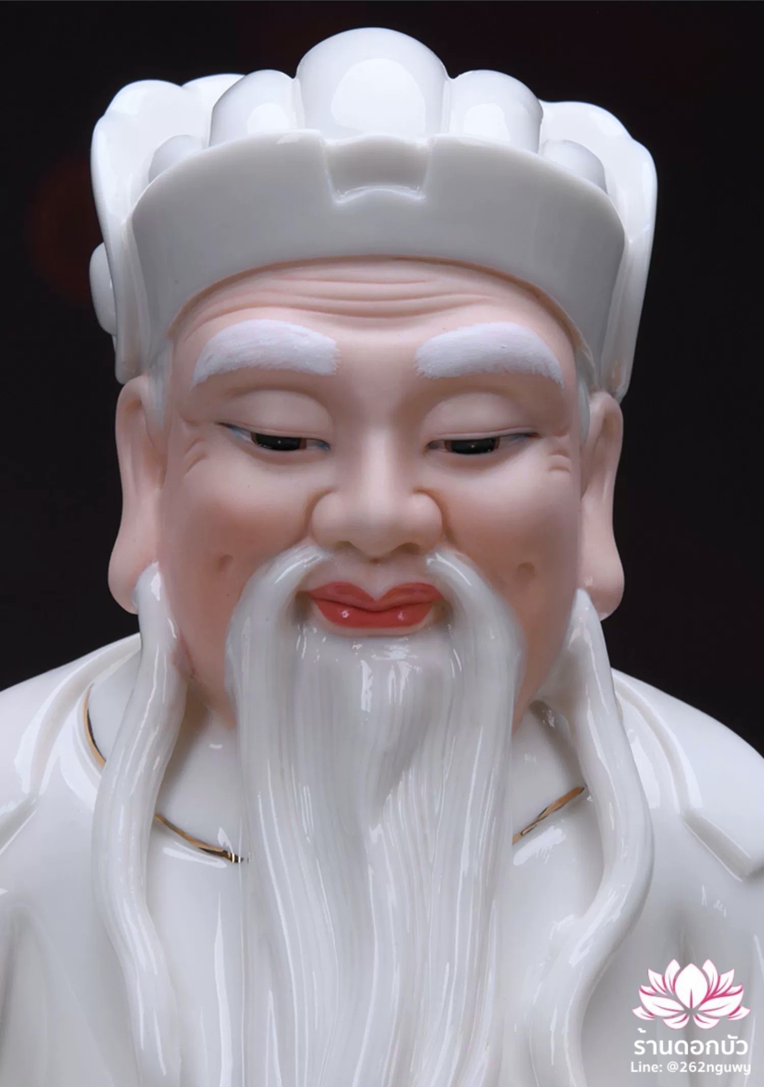 องค์พระแปะกง ปุนเถ้ากง เทพเจ้าที่ตี่จู้เอี๊ยะ เทพแห่งความมั่งคั่งร่ำรวย ปางนั่งบัลลังก์มังกร ขนาด 10/12 นิ้ว