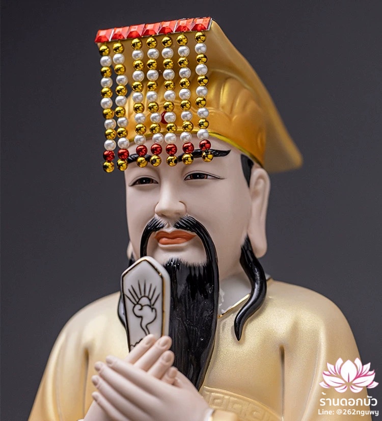 เง็กเซียนฮ่องเต้ หยกอ๋องส่องเต่ และพระนางซีหวังหมู่ กิมบ้อเนี่ยเนี้ย ประทับนั่งบัลลังก์มังกร ขนาด 12/16 นิ้ว