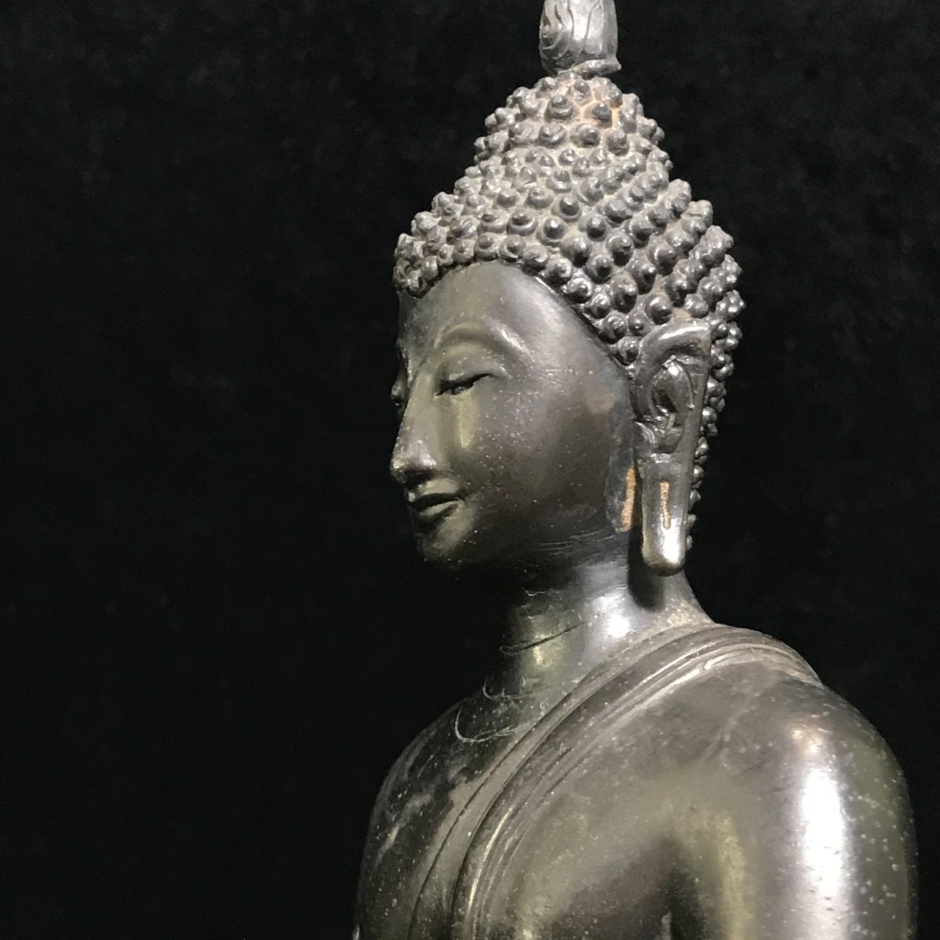 พระพุทธรูปบูชา ภปร. วัดบวรนิเวศวิหาร ปี2508 บล็อกดินไทย หน้าตัก5นิ้ว(ที่สุดของพระบูชา ภปร วัดบวร)