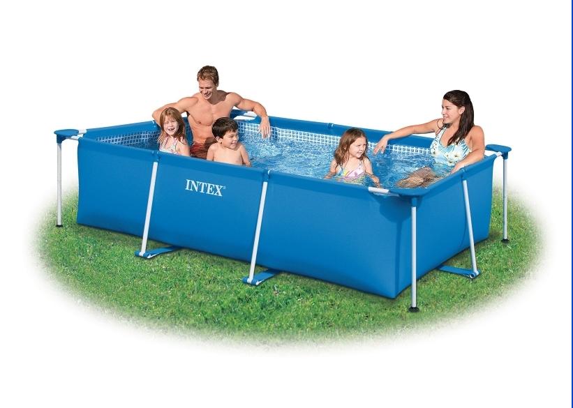 สระน้ำสำเร็จรูป สระน้ำขนาดใหญ่ Intex Rectangular สระน้ำสี่เหลี่ยมขนาด 7 ฟุต สีน้ำเงิน รุ่น 28270