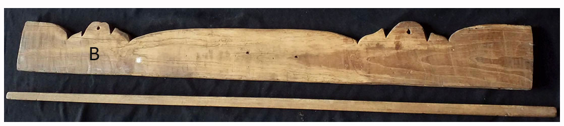 กรอบ(ฟืม)ทอผ้า:B ไม้สัก งานเก่า