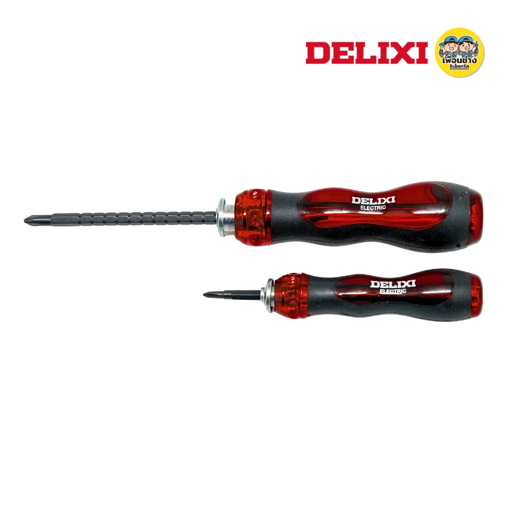 DELIXI ไขควงแบบยืดหดได้ มีให้เลือก 2 ขนาด เครื่องมือช่าง ไขควงสำหรับช่างไฟฟ้าพิเศษ