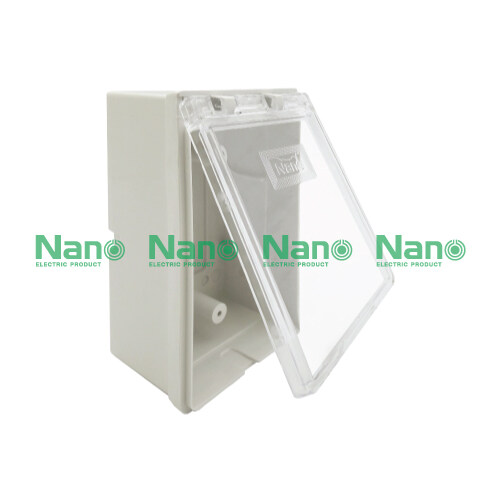 กล่องกันน้ำ ฝาใส Nano 2x4 แนวตั้ง ฝาใส 406C
