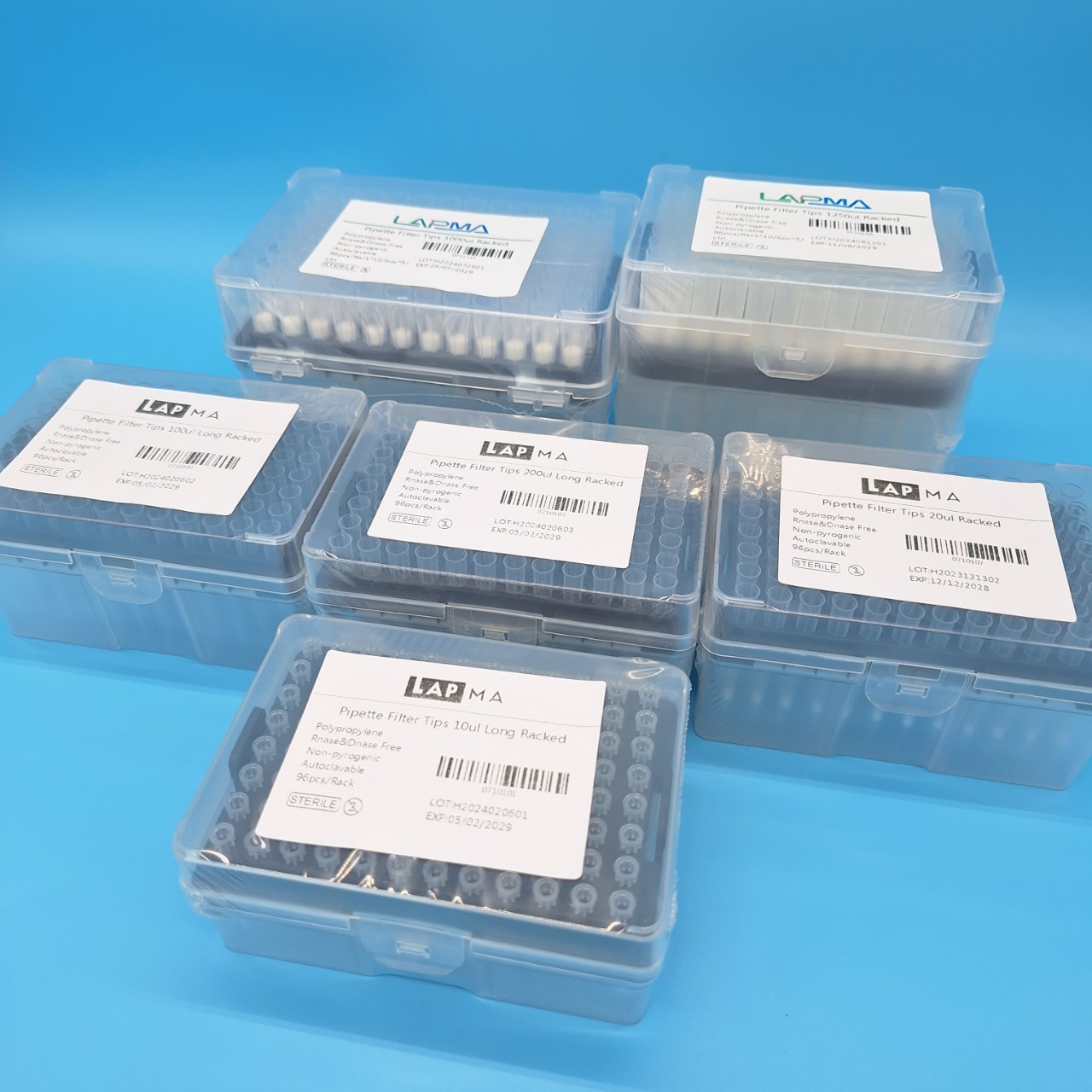 (ราคาต่อ96ชิ้น/Rack) Filter tip ทิปมีตัวกรองแบบยาวปราศจากเชื้อ ขนาด 10 ,20 ,50,100,200,300,1000,1250 ไมโครลิตร